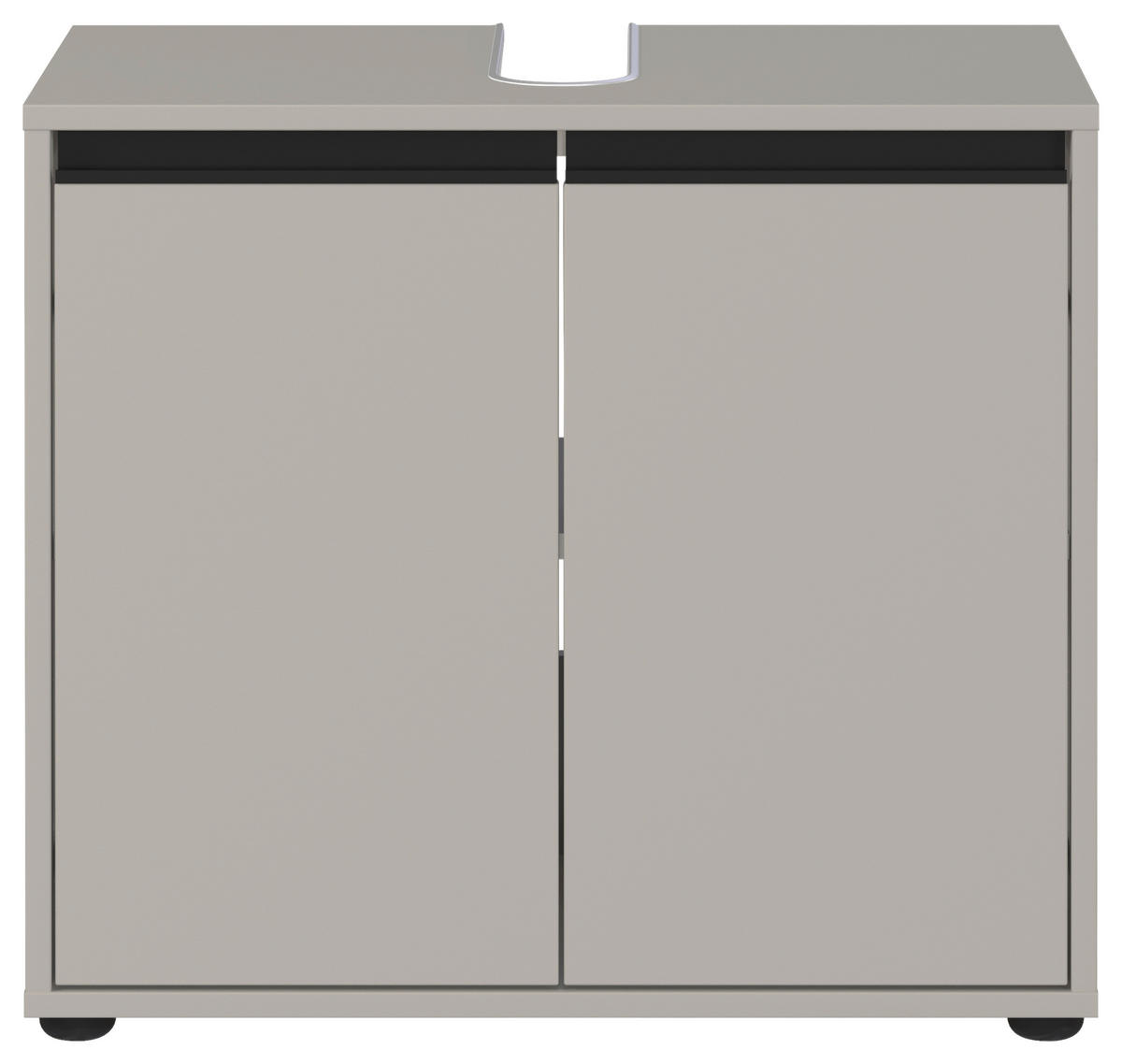 WASCHBECKENUNTERSCHRANK 63/55/34 cm  - Schwarz/Grau, MODERN, Holzwerkstoff/Kunststoff (63/55/34cm) - Germania