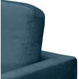 ECKSOFA Blau Chenille  - Blau/Silberfarben, KONVENTIONELL, Textil/Metall (143/284cm) - Carryhome