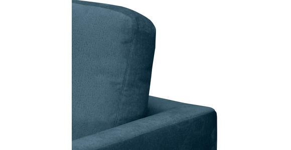 ECKSOFA Blau Chenille  - Blau/Silberfarben, KONVENTIONELL, Textil/Metall (143/284cm) - Carryhome