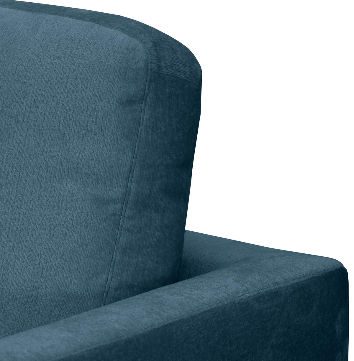 ECKSOFA Blau Chenille  - Blau/Silberfarben, KONVENTIONELL, Textil/Metall (143/284cm) - Carryhome
