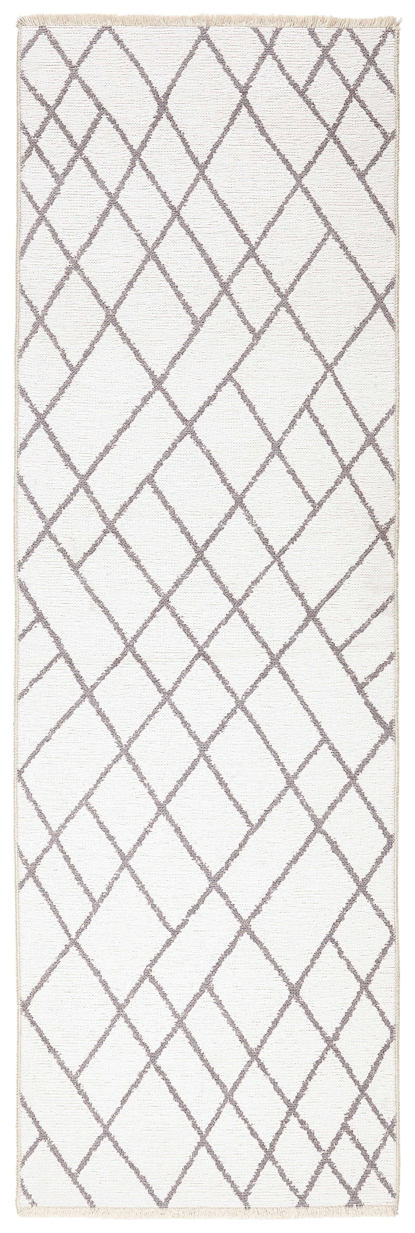 WENDETEPPICH  80/250 cm  Grau, Weiß  - Weiß/Grau, Design, Textil (80/250cm) - Novel