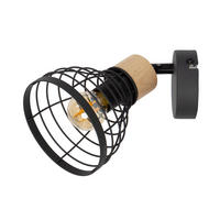 REFLEKTOR ESPEN  - braon/crna, Trendi, drvo/metal (12/16/16cm)