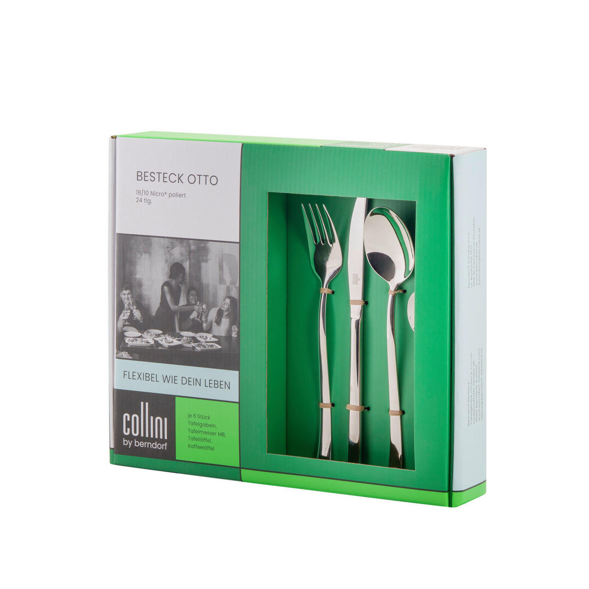 BESTECKSET OTTO  24-teilig  - Silberfarben, Basics, Metall (30/26/5null) - Collini