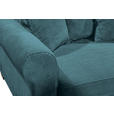 ECKSOFA Azurblau Cord  - Azurblau/Schwarz, KONVENTIONELL, Kunststoff/Textil (255/185cm) - Hom`in