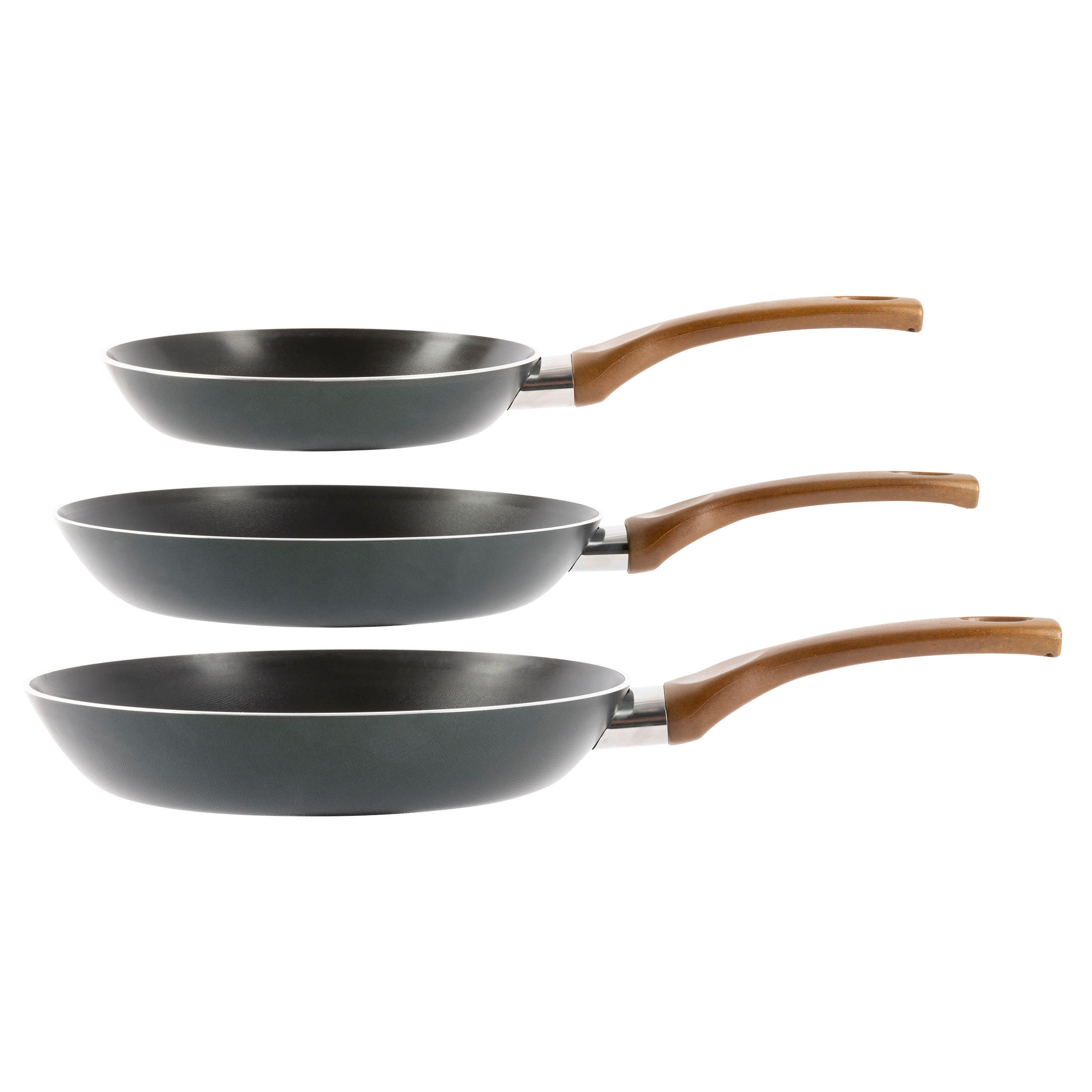 PFANNENSET Aluminium 3-teilig  - Grau, Basics, Metall