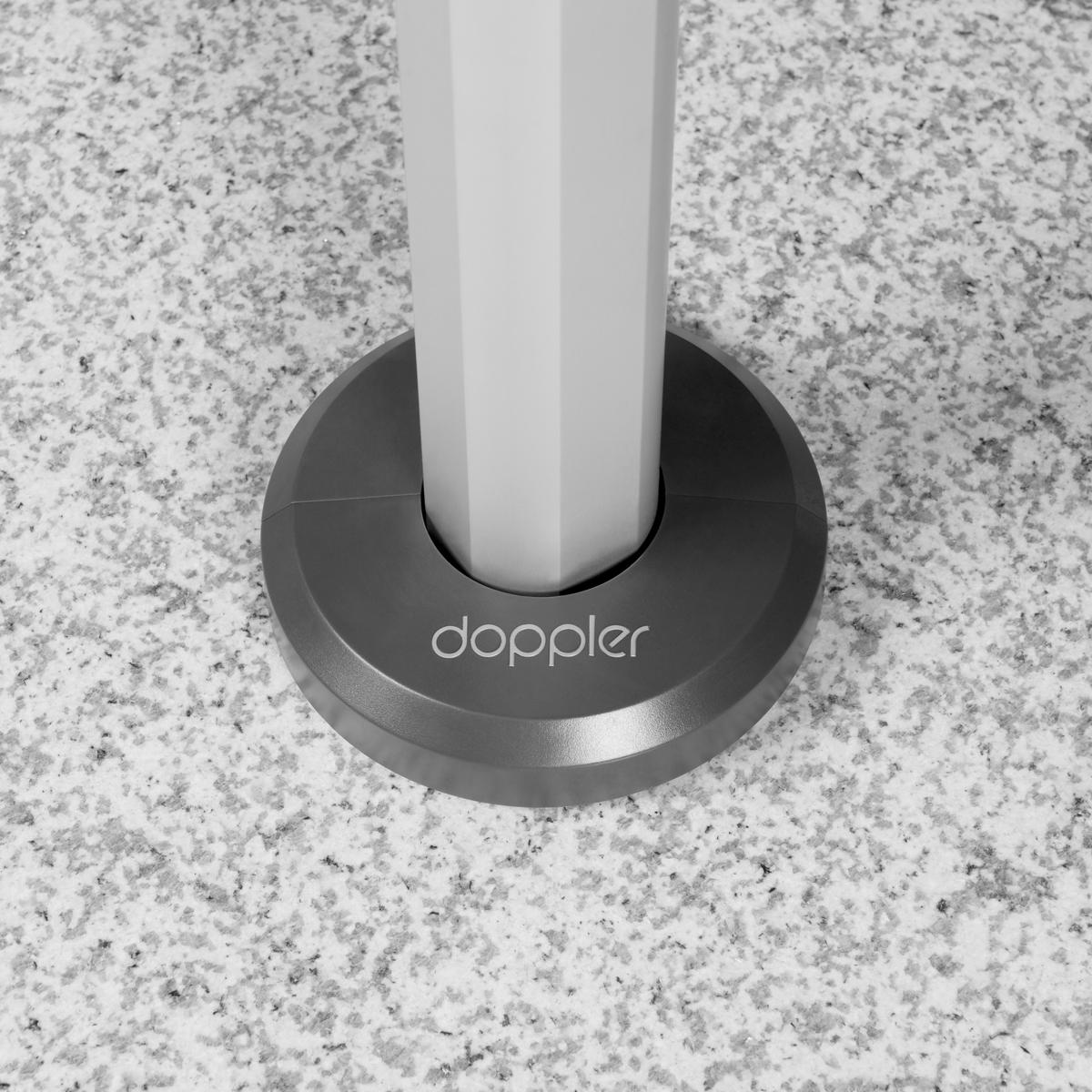 AMPELSCHIRM 350 cm Rot  - Silberfarben/Rot, Basics, Textil/Metall (350/350cm) - Doppler
