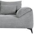 ECKSOFA in Cord Hellgrau  - Hellgrau/Schwarz, KONVENTIONELL, Textil/Metall (176/311cm) - Carryhome