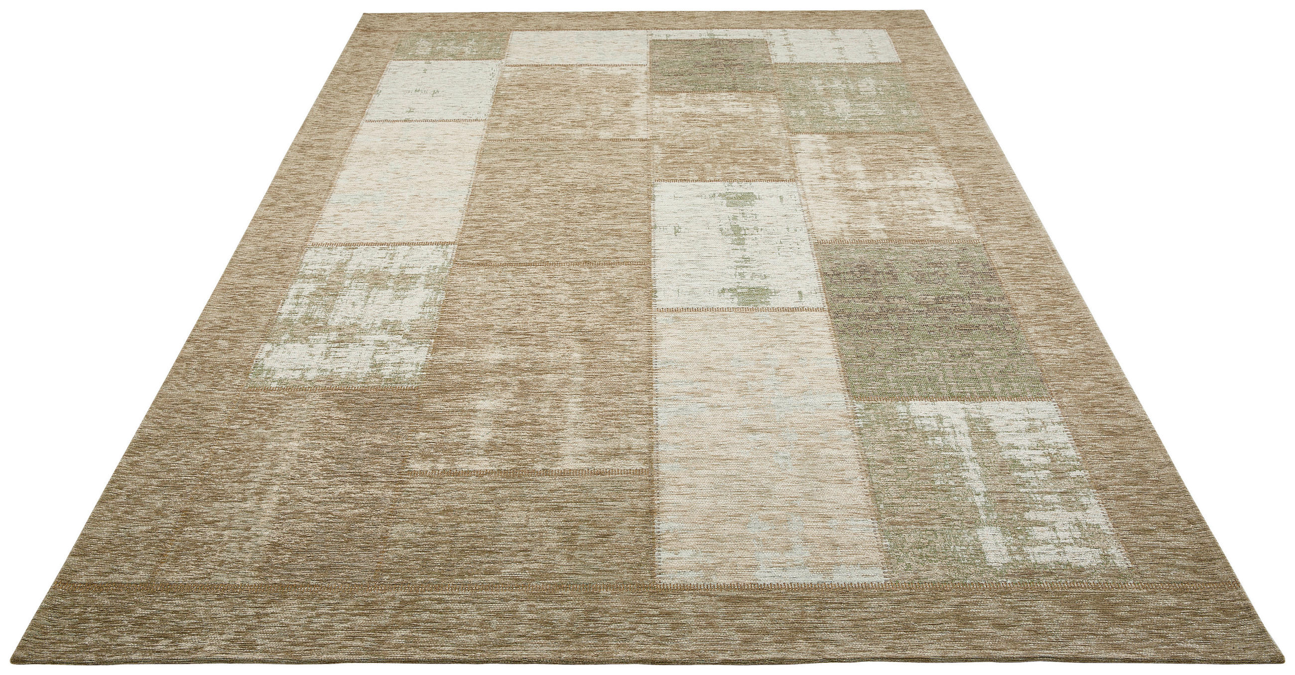 Thumbnail - Novel Flachwebeteppich, Grün, Textil, Kunststoff, 80x150 cm, Textiles Vertrauen - Oeko-Tex®, Teppiche & Böden, Teppiche,...