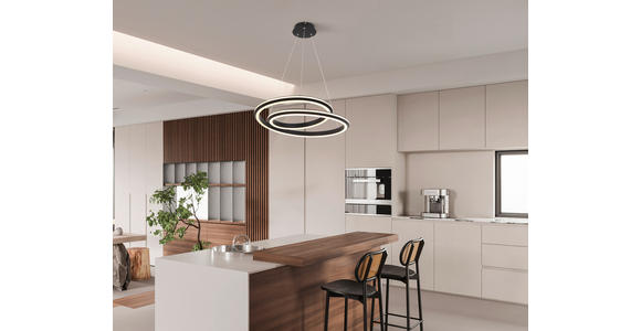 LED-HÄNGELEUCHTE 60/120 cm - Schwarz, Basics, Kunststoff/Metall (60/120cm) - Novel