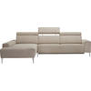 ECKSOFA Naturfarben Chenille  - Alufarben/Naturfarben, Design, Textil (288/205cm) - Sedda