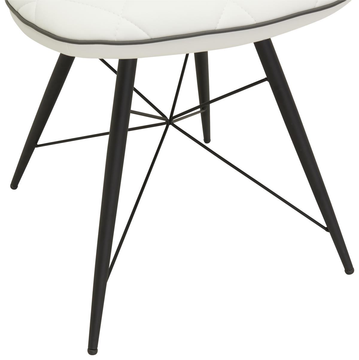 STOLICA  crna, bijela  metal, tekstil      - bijela/siva, Design, metal/tekstil (49/90/61cm) - Hom`in