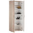 SCHUHSCHRANK Sonoma Eiche - Silberfarben/Sonoma Eiche, Design, Holzwerkstoff/Kunststoff (70/176/35cm) - Carryhome