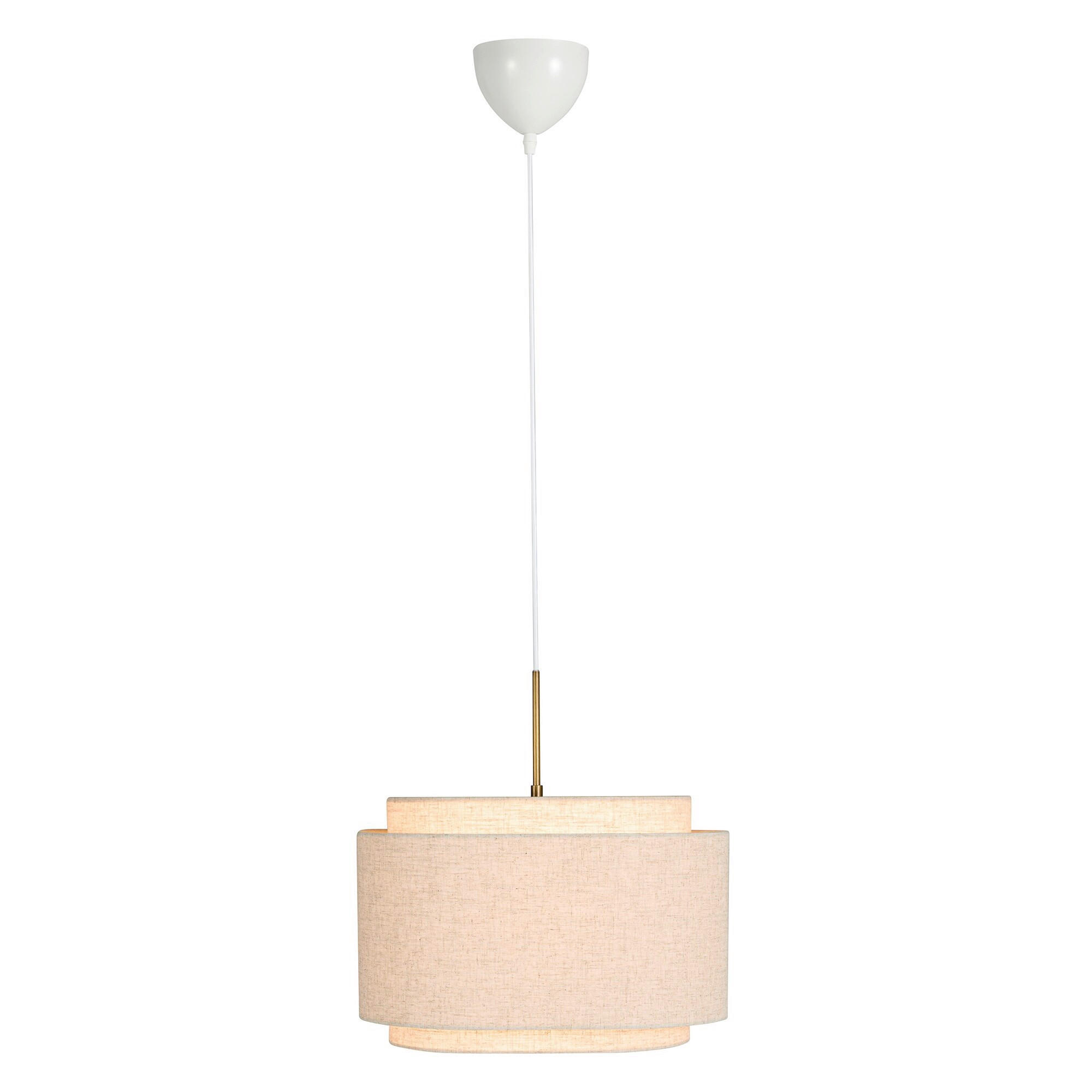 PENDELLEUCHTE Takai 45/46 cm  - Beige, Design, Textil (45/46cm) - Nordlux