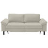 2,5-SITZER in Velours Naturfarben, Beige  - Beige/Schwarz, Design, Textil/Metall (206/86/97cm) - Pure Home Lifestyle