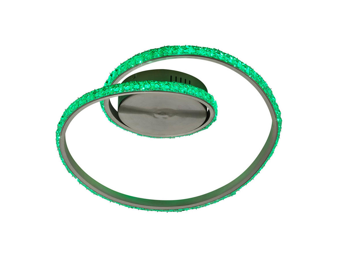 LED-TAKLAMPA RUBIN 9 W 45/38/18 cm  - klar/aluminiumfärg, Design, metall/plast (45/38/18cm)