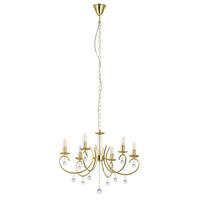 HÄNGELEUCHTE Dalia 62/150 cm  - Klar/Goldfarben, Design, Glas/Metall (62/150cm) - Glandor