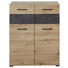 SCHUHSCHRANK 84/104/40 cm - Eichefarben/Schwarz, Design, Holzwerkstoff/Metall (84/104/40cm) - Voleo SCHUHSCHRANK 84/104/40 cm - Eichefarben/Schwarz, Design, Holzwerkstoff/Metall (84/104/40cm) - Voleo