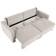 2-SITZER-SOFA in Chenille Creme  - Creme/Schwarz, KONVENTIONELL, Kunststoff/Textil (233/90/110cm) - Carryhome