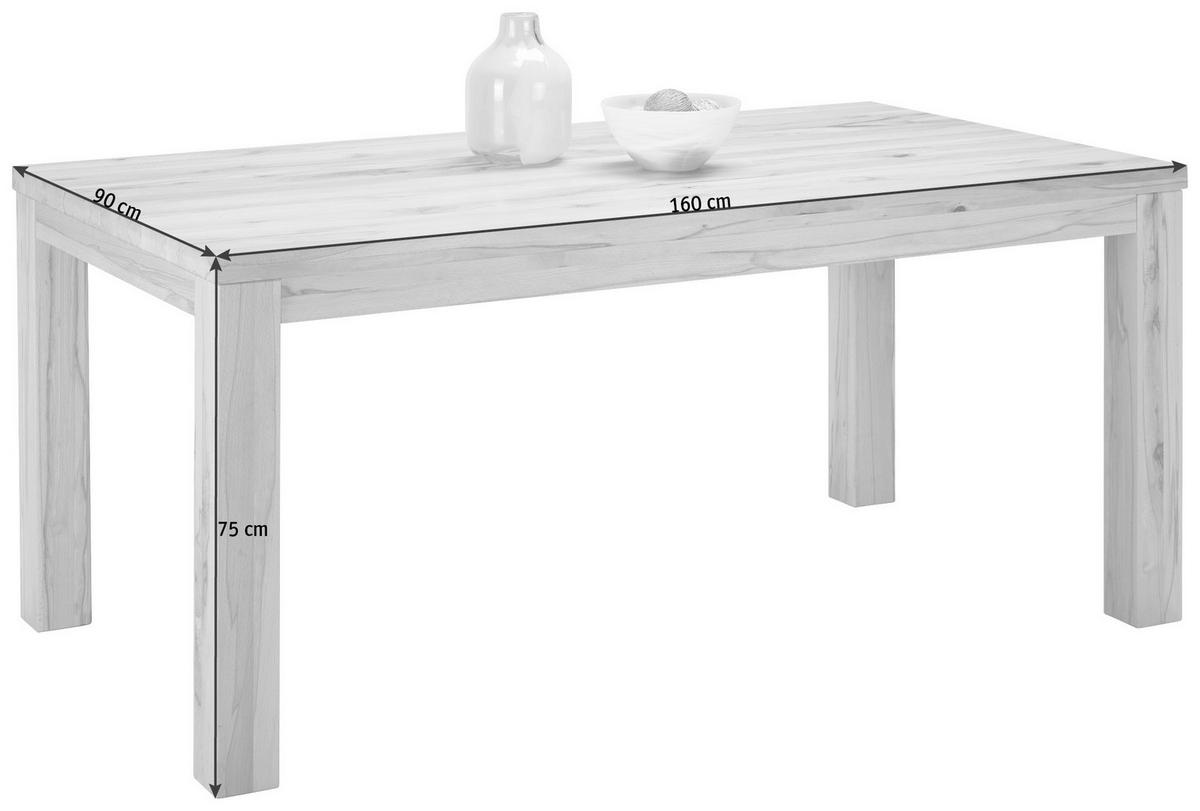 JEDÁLENSKÝ STÔL, divý jadrový buk, farba buka, 160/90/75 cm - farba buka, Natur, drevo (160/90/75cm) - Linea Natura