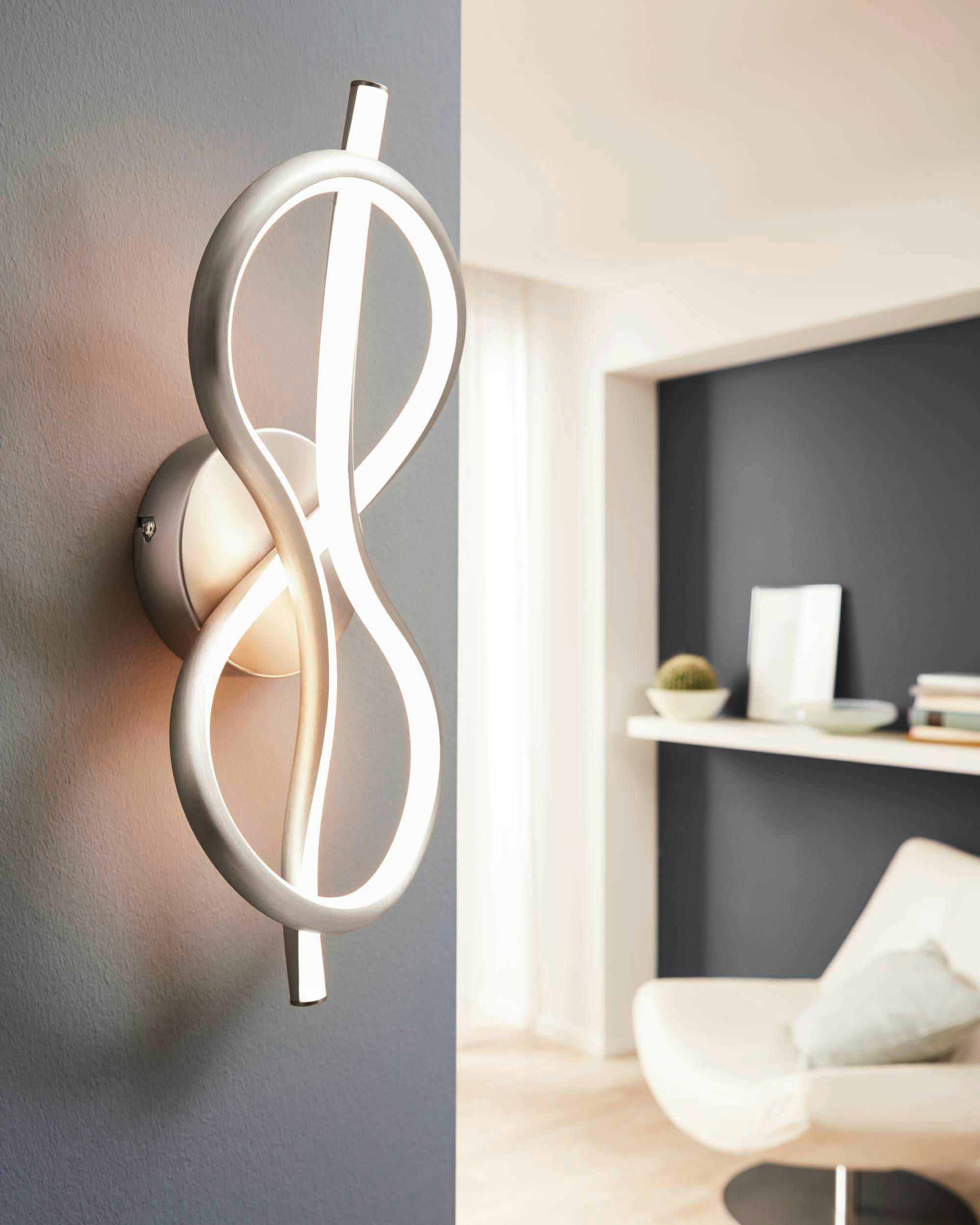 APLICĂ DE PERETE CU LED - alb, Basics, plastic/metal (16/0/40cm)
