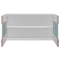 KÜCHENOBERSCHRANK 100/54,8/32 cm  in Weiß, Sonoma Eiche  - Alufarben/Weiß, KONVENTIONELL, Holzwerkstoff/Kunststoff (100/54,8/32cm) - FlexWell