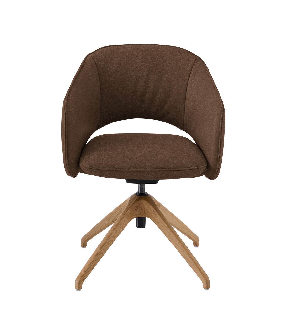 ARMLEHNSTUHL  in Echtleder naturbelassen  - Wildeiche/Braun, Design, Leder/Holz (63/74-90/57-73cm) - Koinor