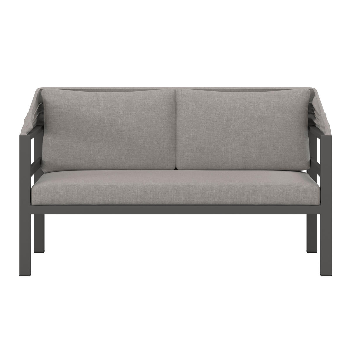 DINING-LOUNGESET  5-teilig  - Anthrazit/Grau, Modern, Glas/Textil - Ambia Garden