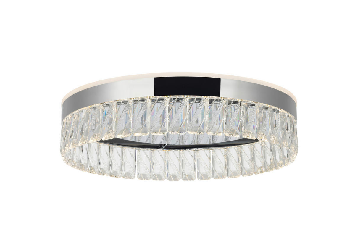 LED-DECKENLEUCHTE Bunda 40/11 cm  - Klar, Design, Glas/Kunststoff (40/11cm) - Glandor