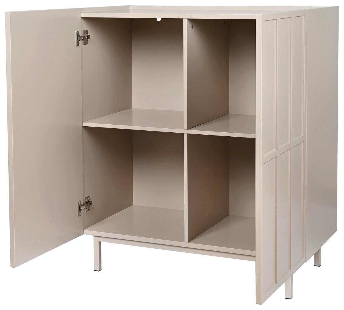ŠIROKÁ KOMODA, hnědá, 80/89/40 cm - hnědá, Design, kov/kompozitní dřevo (80/89/40cm) - Livetastic