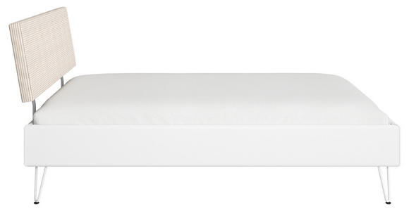 BETT 140/200 cm  in Weiß  - Weiß, Design, Holzwerkstoff/Textil (140/200cm) - Carryhome