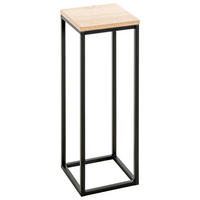 STOJAN NA KVĚTINY, černá, barvy dubu - černá/barvy dubu, Design, kov/kompozitní dřevo (19/54/19cm)