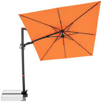 AMPELSCHIRM 210x210 cm  - Anthrazit/Orange, Basics, Textil/Metall (210/210cm) - Doppler