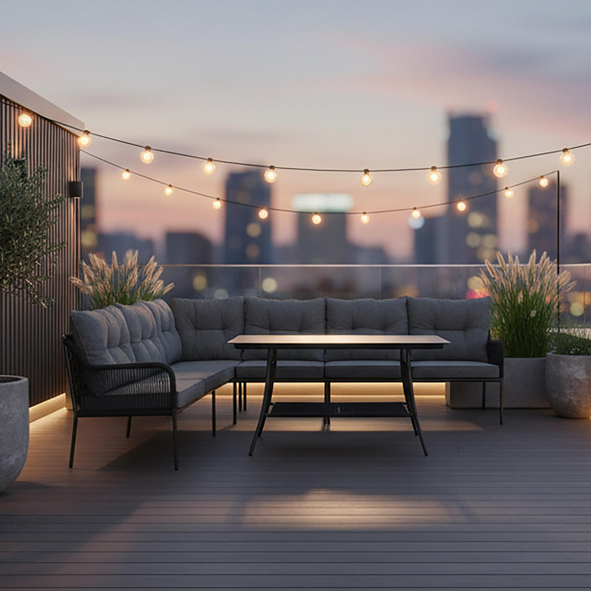 LOUNGESET 173/196 cm stål  - svart, Klassisk, metall (173/196cm) - Gardenson