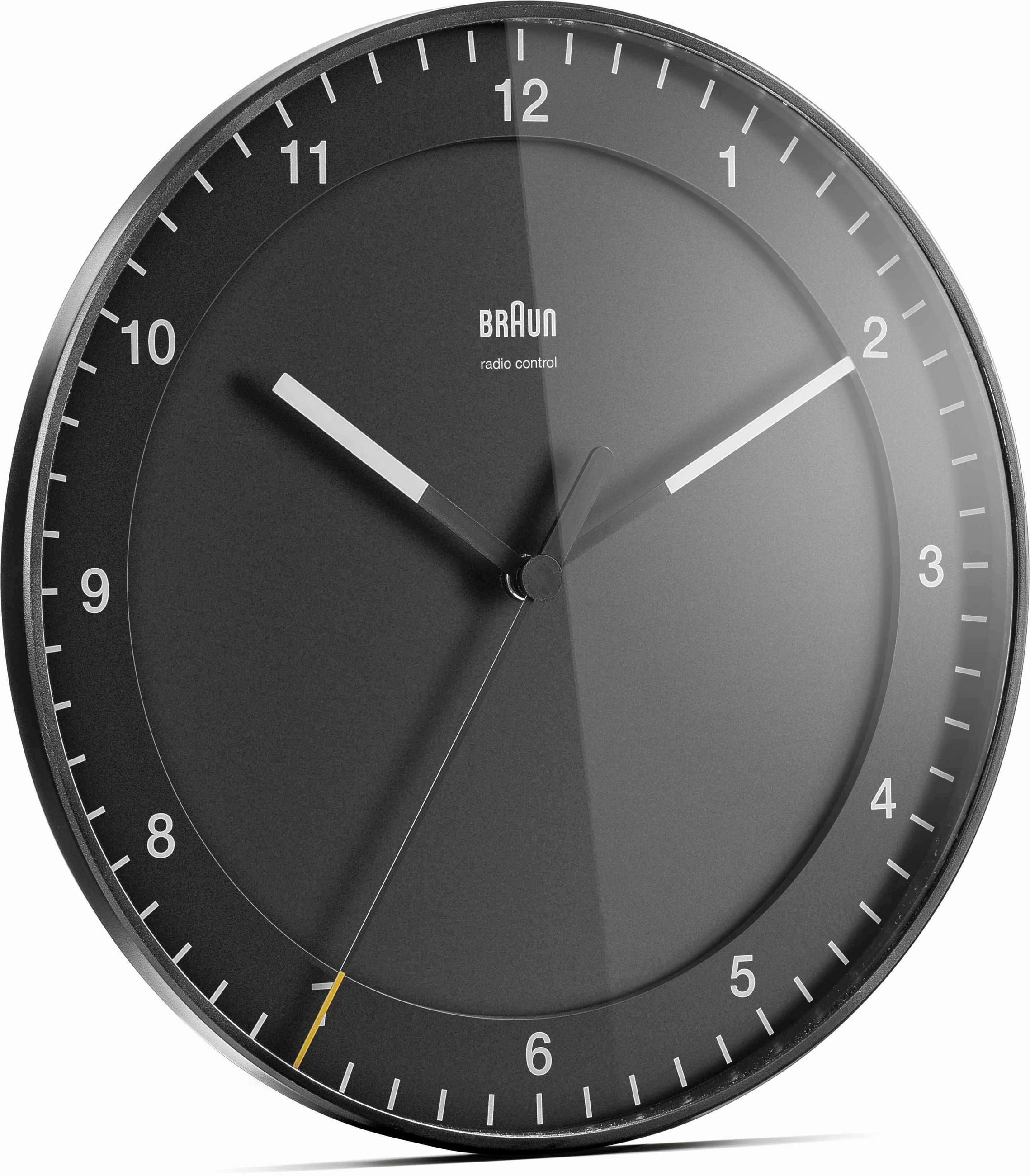 Braun Wanduhr Funk-Wanduhr Analog Schwarz