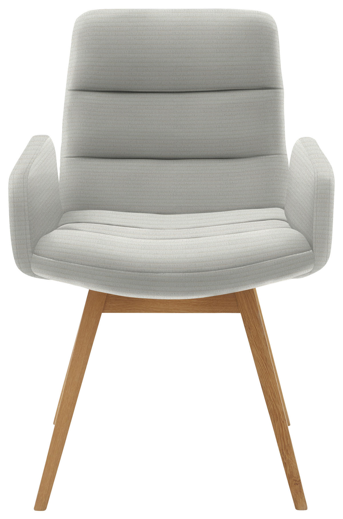 ARMLEHNSTUHL - Hellgrau/Naturfarben, Design, Holz/Textil (61/88/66cm) - Dieter Knoll
