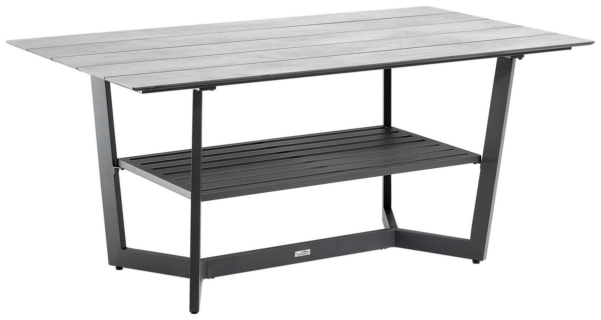 GARTENTISCH 150/85/65 cm Metall, Kunststoff rechteckig  - Anthrazit/Grau, Design, Kunststoff/Metall (150/85/65cm) - Amatio