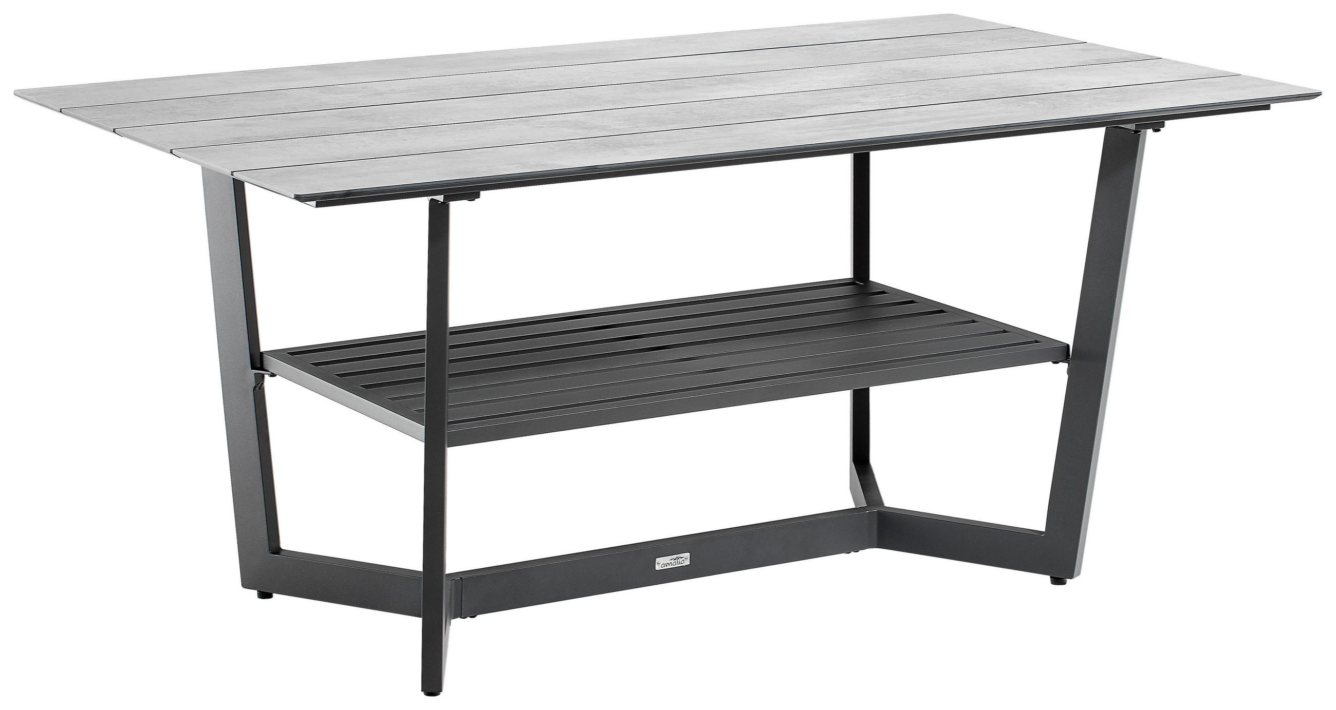 Amatio Pro Gartentisch Anthrazit, Grau 85x65x150 cm