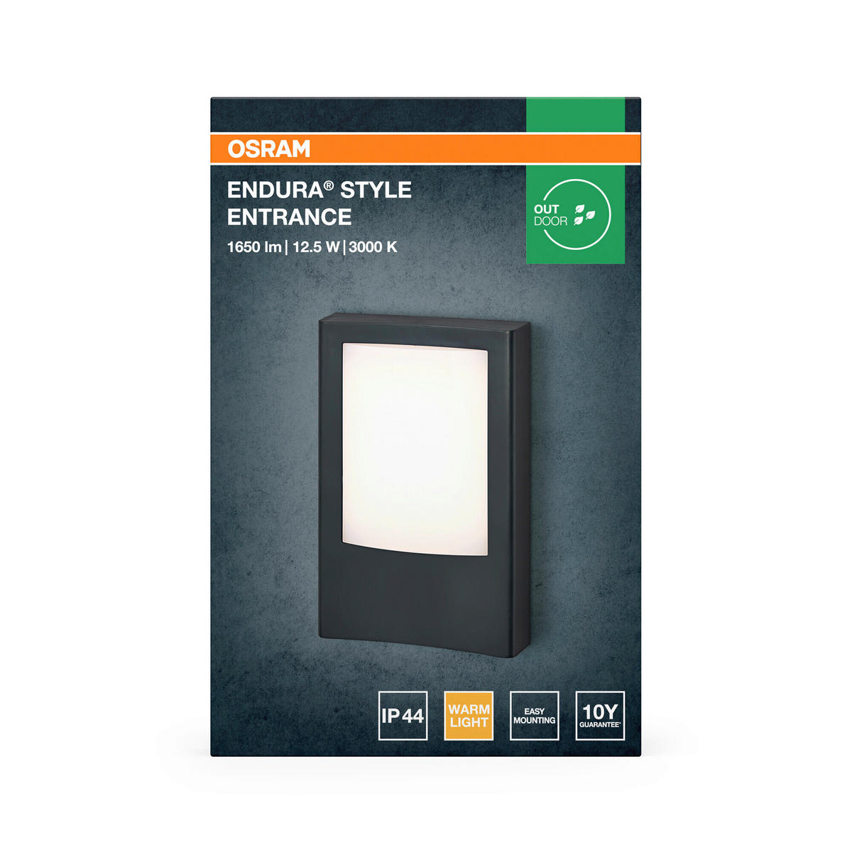 LED-AUßENLEUCHTE 15/6,2/23,5 cm   - Dunkelgrau, Basics, Kunststoff/Metall (15/6,2/23,5cm) - Osram