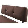 SITZBANK 180/86/60 cm  in Schwarz, Hellbraun  - Hellbraun/Schwarz, MODERN, Textil/Metall (180/86/60cm) - Cantus