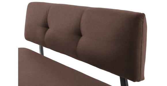 SITZBANK 180/86/60 cm  in Schwarz, Hellbraun  - Hellbraun/Schwarz, MODERN, Textil/Metall (180/86/60cm) - Cantus