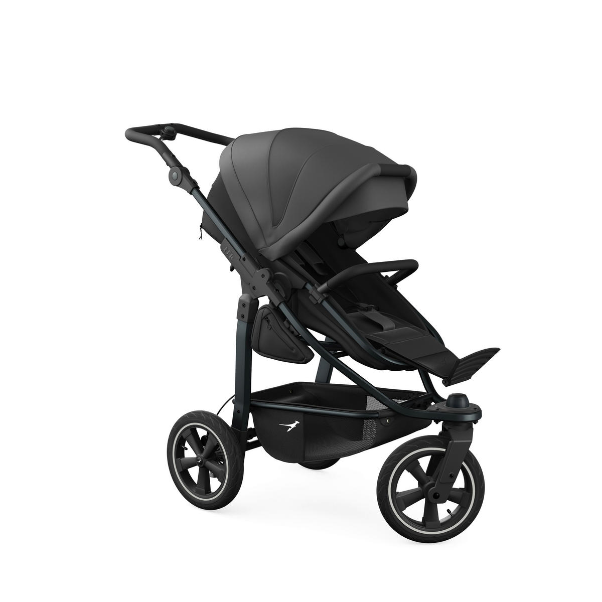 KOMBIKINDERWAGEN  mono3 2-in-1 Kombikinderwagen  grau  - Dunkelgrau/Schwarz, Basics, Textil/Metall (57/111/120cm) - TFK