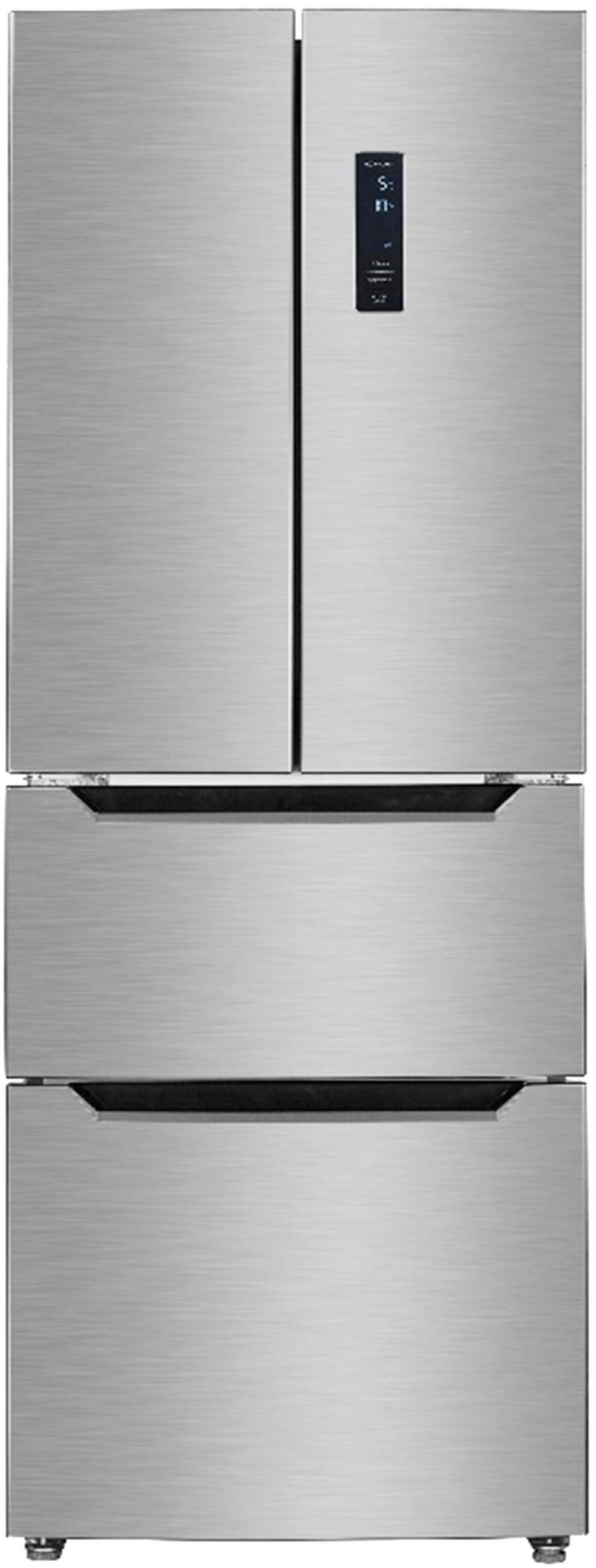 FRENCH-DOOR 64/186/69 cm FD351.4A++NF IX  - Edelstahlfarben, Basics, Metall (64/186/69cm) - Wolkenstein