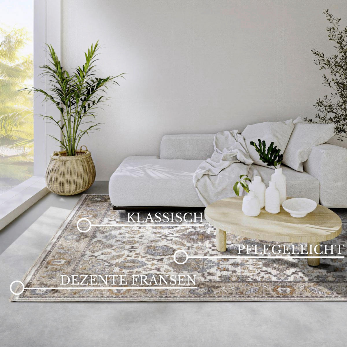 FLACHWEBETEPPICH 160/225 cm Kollektion 1871 Creme, Multicolor  - Multicolor/Creme, Design, Kunststoff (160/225cm) - Villeroy & Boch