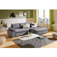 ECKSOFA in Flachgewebe Grau  294/173 cm  - Chromfarben/Weiß, Design, Kunststoff/Textil (294/173cm) - Carryhome