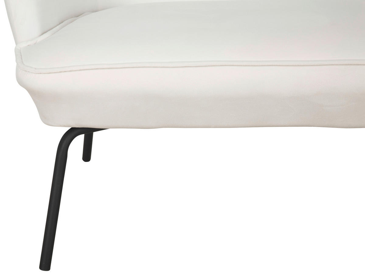 KÜCHENSOFA  - Schwarz/Weiß, MODERN, Textil/Metall (148/77/73cm) - P & B