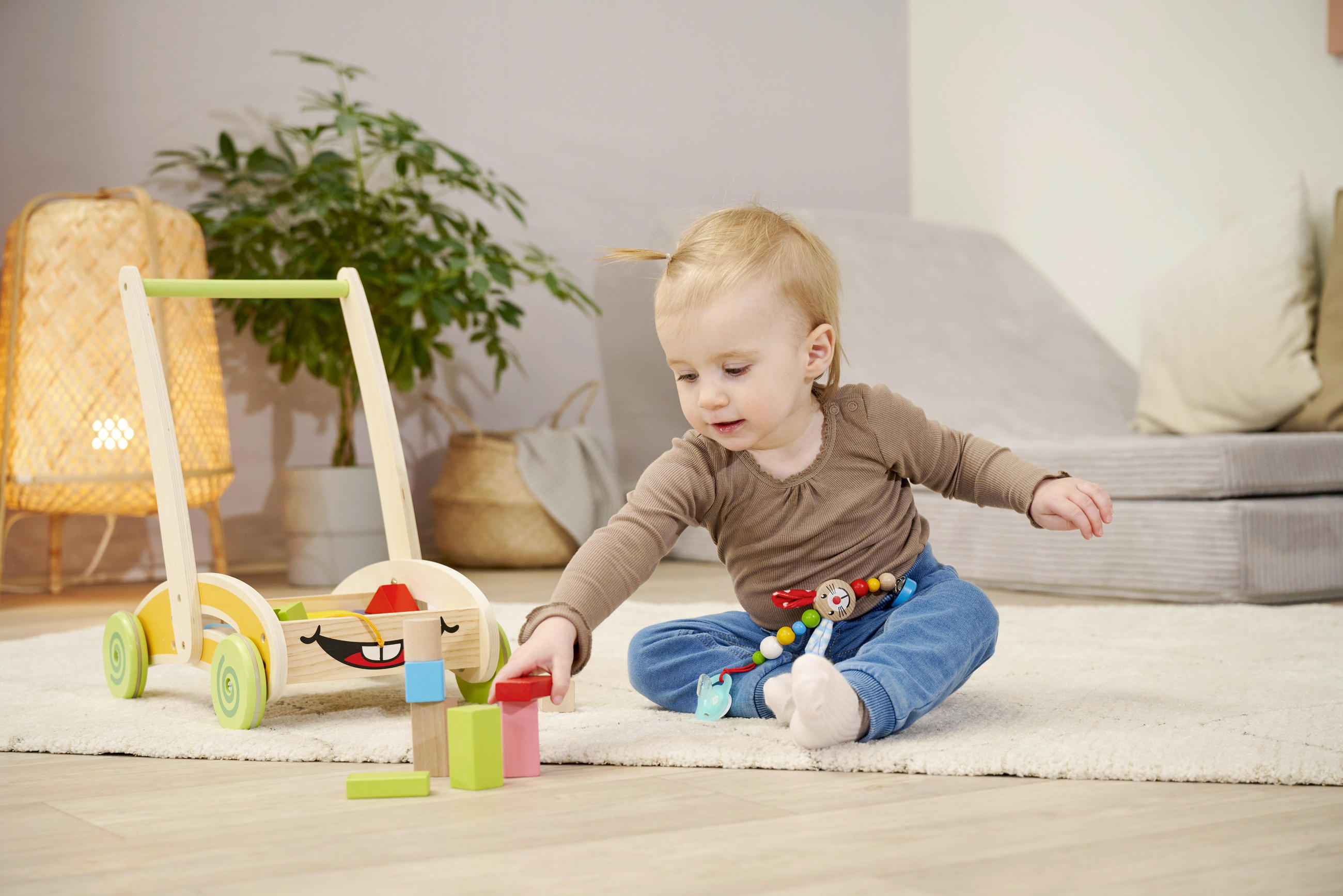 LAUFLERNWAGEN - Multicolor, Basics, Holz (14.50/27.50/39.50cm) - Eichhorn