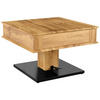 COUCHTISCH 70/70/46,5-66 cm quadratisch Schwarz, Eichefarben  - Eichefarben/Schwarz, Design, Holzwerkstoff/Metall (70/70/46,5-66cm) - Carryhome