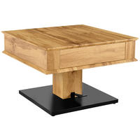 KONFERENČNÝ STOLÍK, čierna, farba duba, kov, papier, kompozitné drevo, 70/70/68 cm - čierna/farba duba, Design, kov/kompozitné drevo (70/70/68cm) - Carryhome
