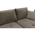 ECKSOFA Taupe Cord  - Taupe/Schwarz, KONVENTIONELL, Holz/Textil (298/202cm) - Carryhome