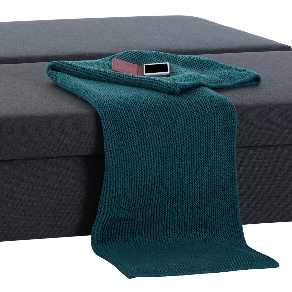SCHLAFSOFA Dunkelgrau  - Blau/Dunkelgrau, Basics, Karton/Holz (192/82cm) - MID.YOU